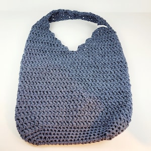 Skulder lange Schultertasche Netzoptik in denim blau