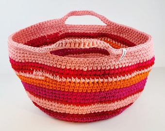 Nesna Maxi Einkaufstasche in rot-orange-rosa gemischt