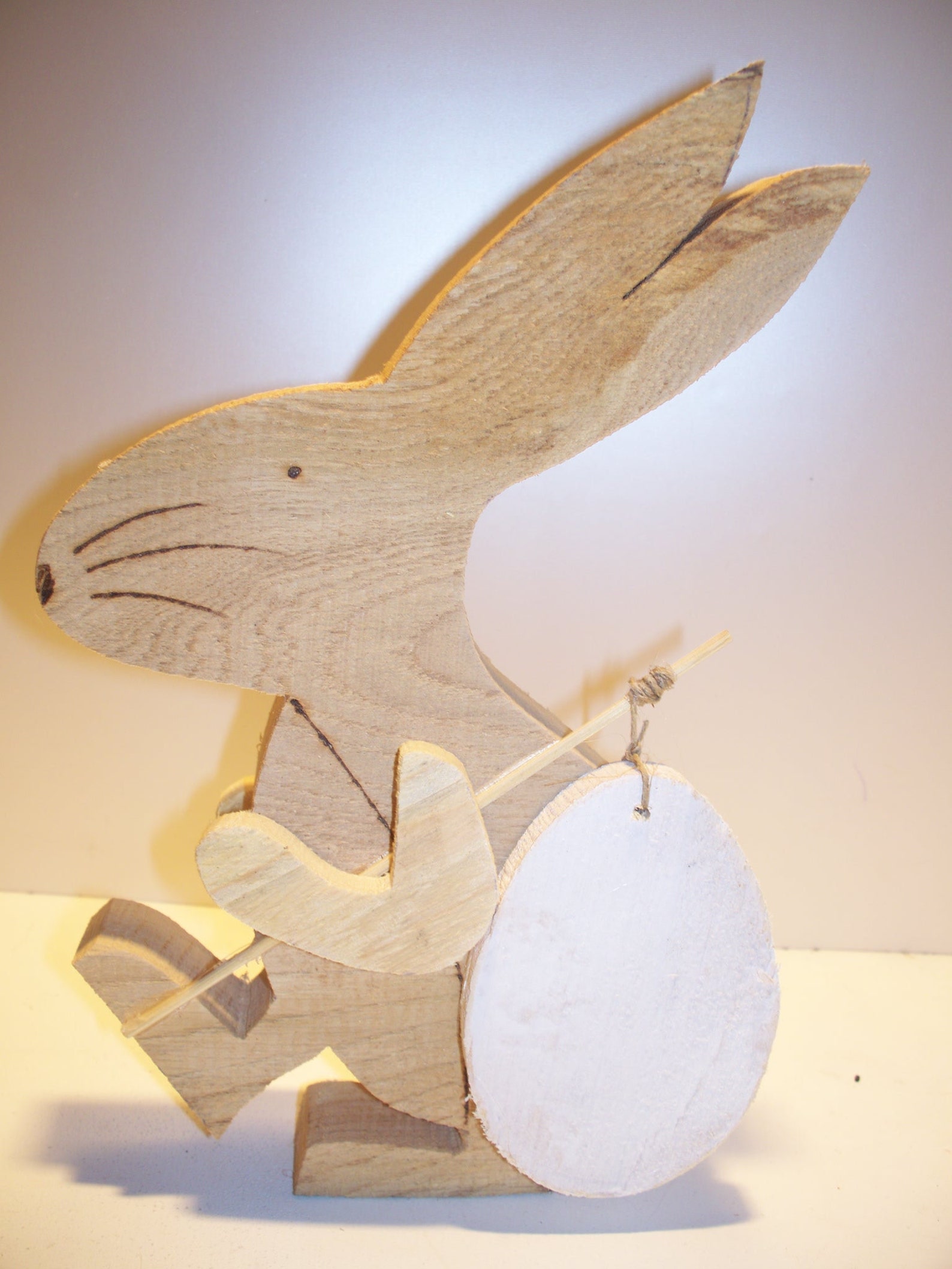 Hase mit EierRucksack aus Massivholz - Etsy.de