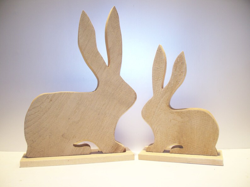 Rabbit solid oak 2 sizes natural or white
