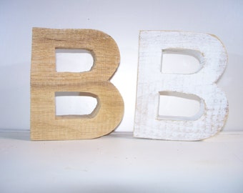 Letter "B", solid oak