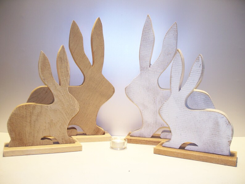 Rabbit solid oak 2 sizes natural or white