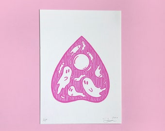 Limited Edition Pink Ouija Planchette Print