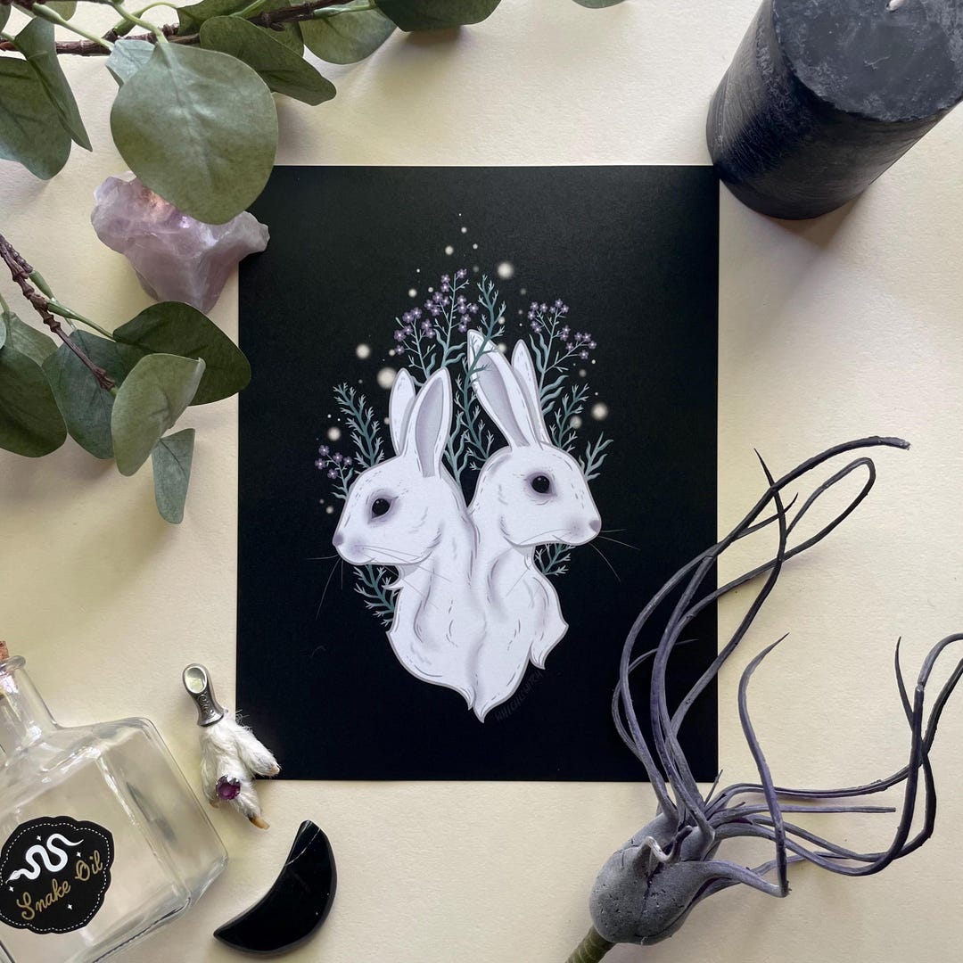 Two-headed Rabbit 8x10 Art Print - Etsy