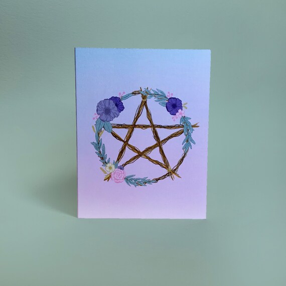 Ostara Pentacle Card | Etsy