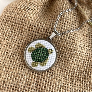 Cute dainty sea turtle necklace gift for best friend Handmade kawaii beach jewelry for women Nature lover turtle gifts for her