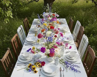 Vintage shabby chic porselein met gouden rand, servies in oude landelijke stijl, kommen, serveerschalen, ovale borden, eenvoudig wit