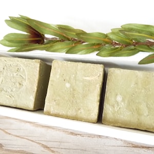 Sabonete de oliva, bloco de louro de oliva cortado à mão, sabonete de casa de campo com aroma de oliva fresca, bloco de sabonete decorativo de coroa de louros, barra de sabonete artesanal