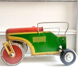 Vintage landbouw bouwplaats blikken auto tractor trekker bulldozer cadeau ingenieur autoliefhebber boerderij vaderdag rijbewijs
