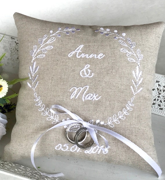 Customized Ring Pillow Embroidered Word Name Date Bridal Ring Pillows  Cushion Valentine Day Festive Supplies Wedding Decorations - AliExpress