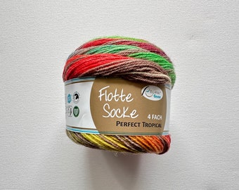 Sock yarn, fleet socks 4x Perfect Tropical from Rellana Garne