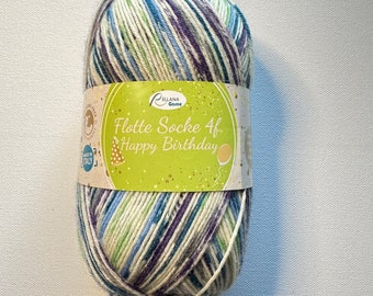 Sock yarn, 4-ply, Happy Birthday sock by Rellana