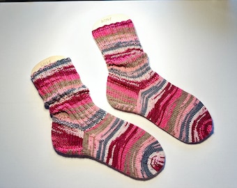 handgestrickte Socken, extra dick, Gr. 40/41