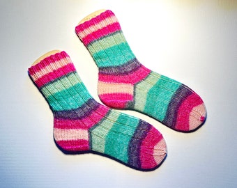 handgestrickte Socken, Größe 38/39