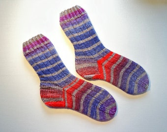 handgestrickte Socken, Gr. 36/37