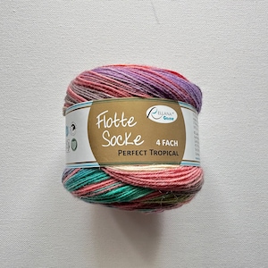 Sock yarn, fleet socks 4x Perfect Tropical from Rellana Garne