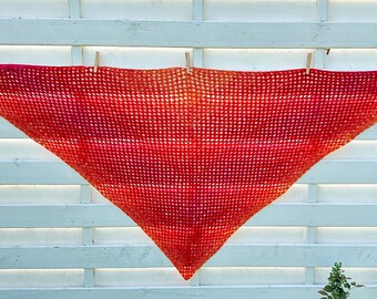 Triangular scarf XL, crocheted