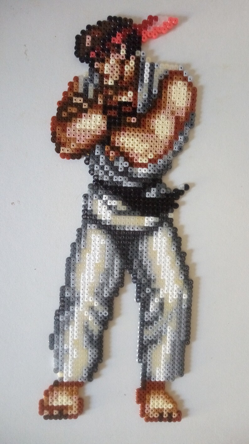 Ryu Street Fighter 2 Official Sprite Victory Perler Beads Etsy