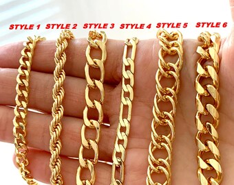 chunky gold anklet