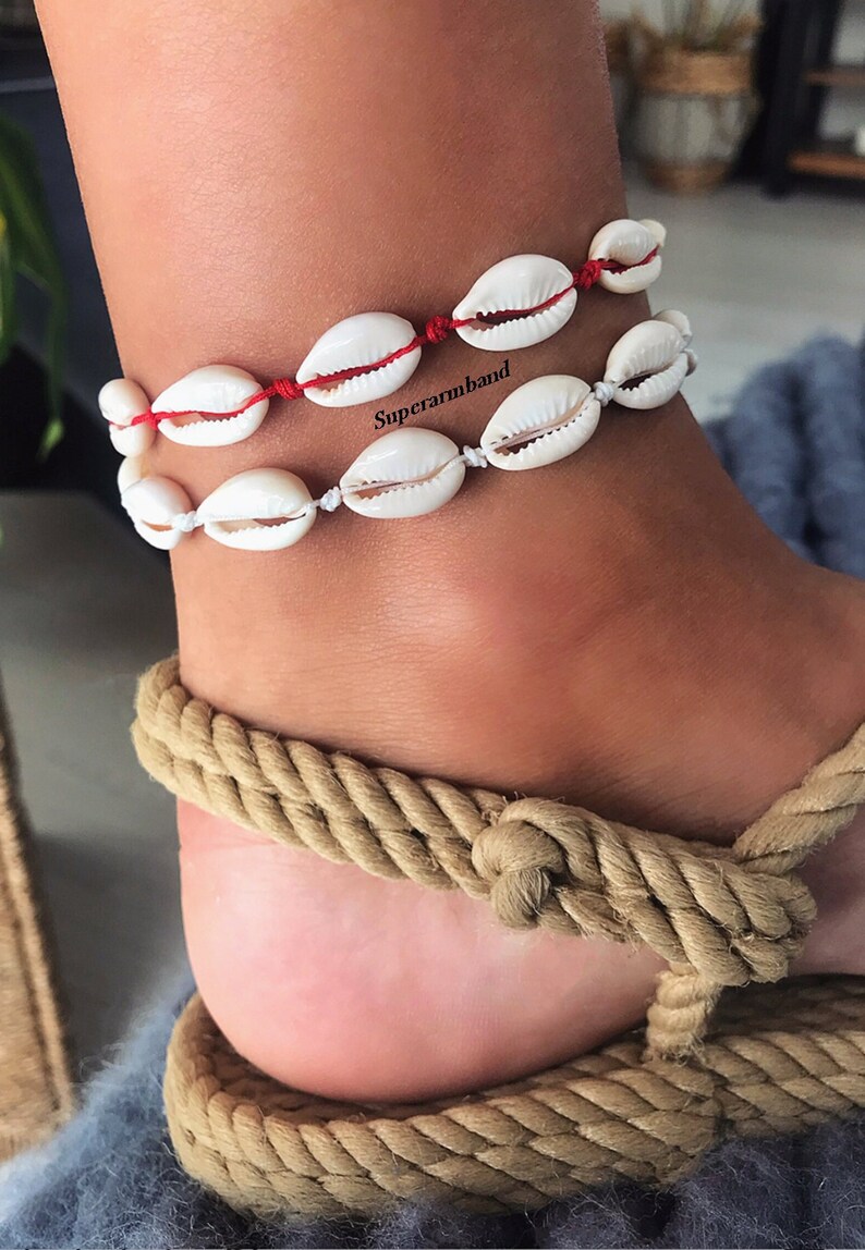Seashell anklet shell anklet cowrie anklet cowries anklet Etsy