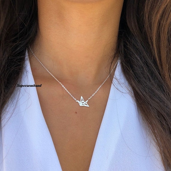 Origami Kette Origami Halskette Origami Origami Kranich Kette Origami Kranich Vogel Kette Vogel Kette