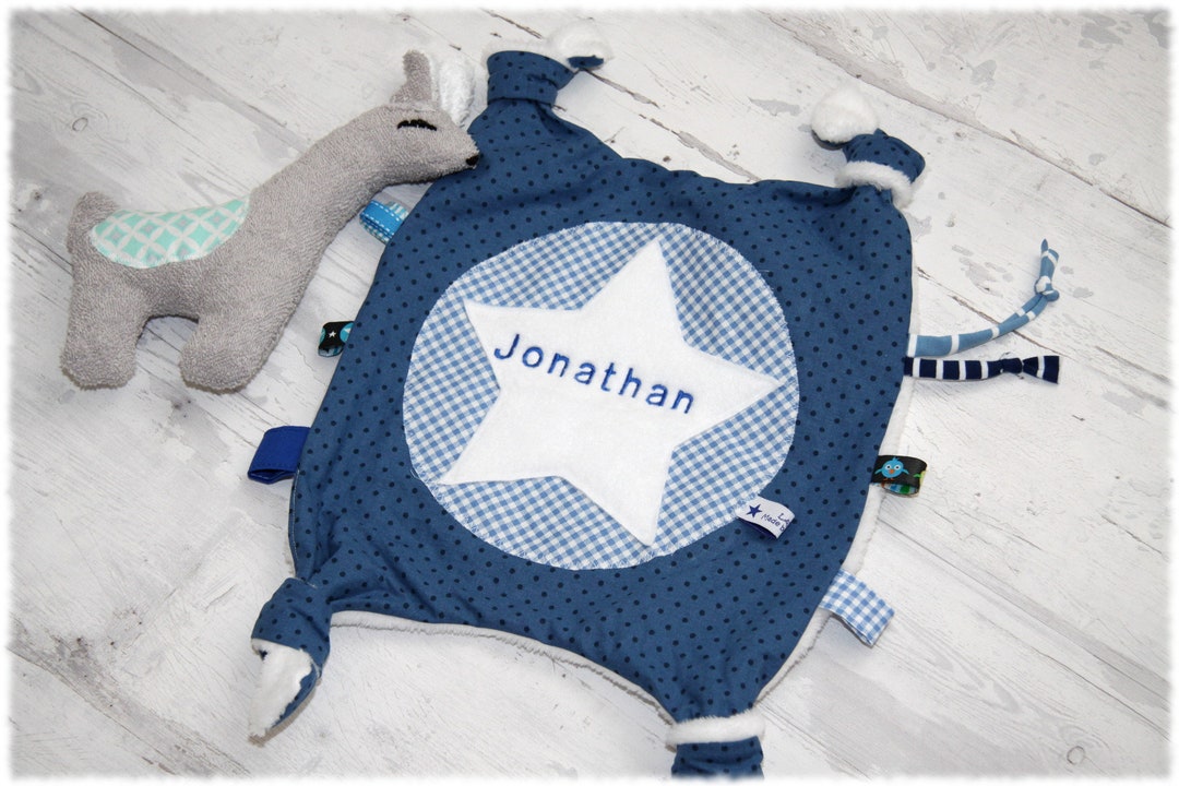 Schmusetuch mit Namen Schnuffeltuch Namenstuch Knotentuch Spucktuch ...