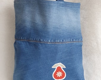 Small shopping bag children's bag daycare bag fabric bag child small fabric bag carry bag handle bag jeans bag upcycling LAVIOSAR