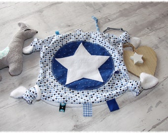 Doudou Doudou Personnalisé Cadeau Personnalisé Bébé Naissance Cadeau Nouveau-né Personnalisé Tissu Craquelé Prénom LAVIOSAR