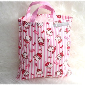 Kleine Einkaufstasche Stofftasche Kita Kindertasche Stoffbeutel Mädchentasche Hello Kitty LAVIOSAR
