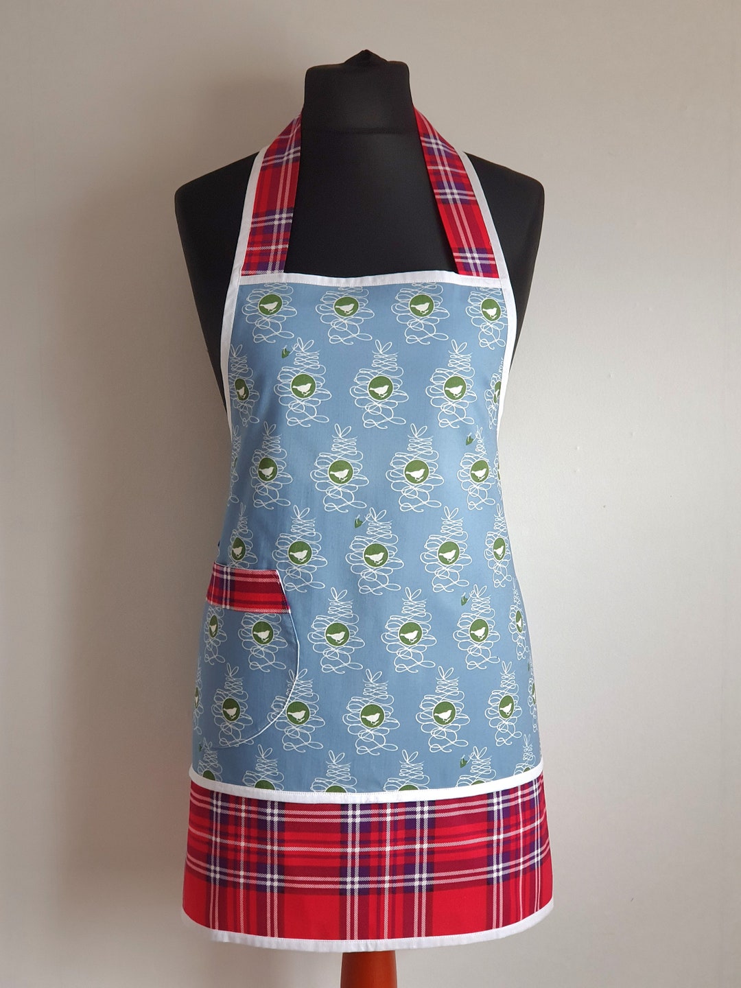Japanische Schürze Mit Kreuzband - Baumwollschürze Mit Taschen Für Küche & Garten