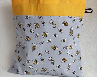 Small shopping bag bee children's bag environmental bag children's bag small fabric bag book bag carrying bag handle bag LAVIOSAR