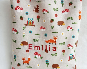 Small shopping bag children's bag forest animals fabric bag children's small fabric bag daycare bag handlebar bag bag LAVIOSAR