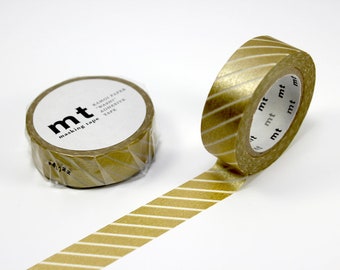 Masking Tape | Diagonale Streifen Gold