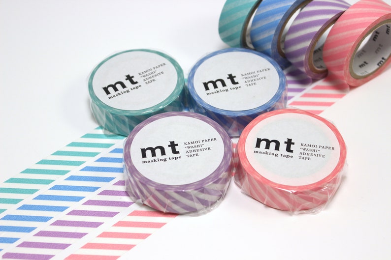 Masking Tape 4er-Set Diagonale Streifen Lieblinge Bild 1