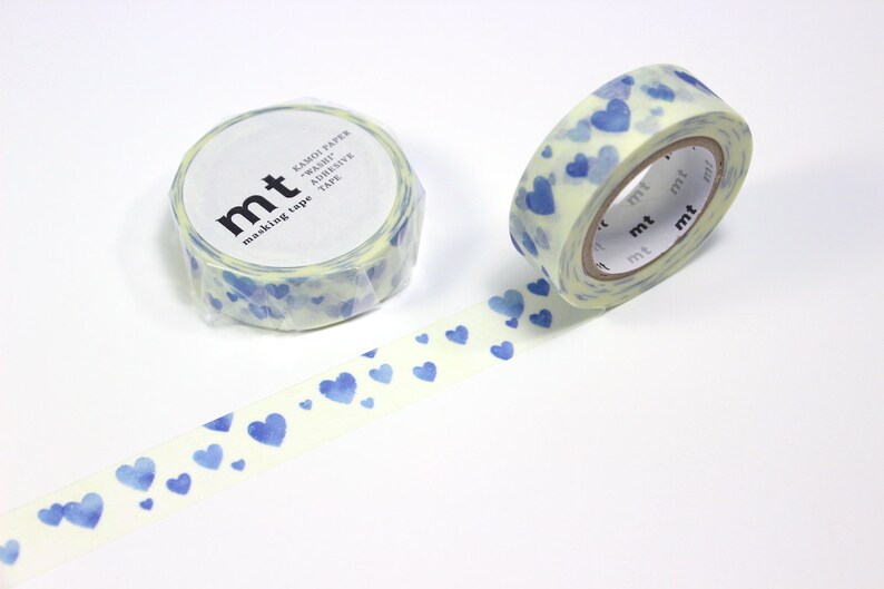 Masking Tape Blaue Herzen Bild 2