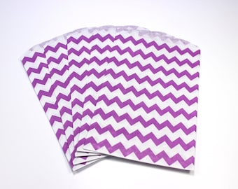 ab 1,60 Euro | Mittelgroße Papiertüten | Lila Chevron