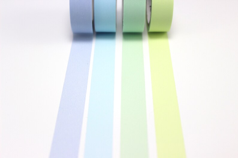 Masking Tape 4er-Set Pastell Grün und Blautöne Bild 2