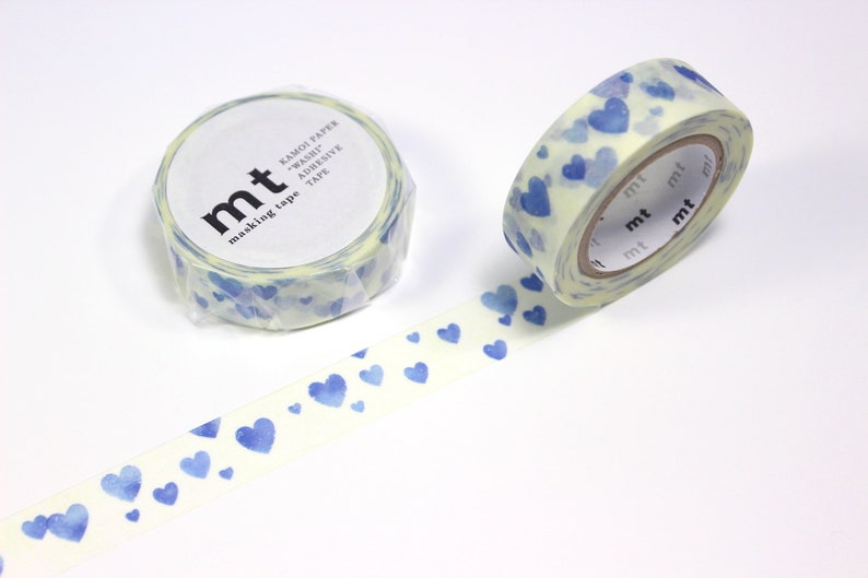 Masking Tape Blaue Herzen Bild 1