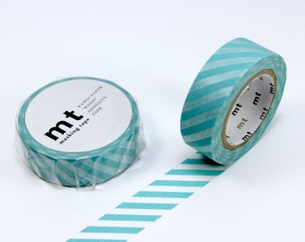 Masking Tape | Diagonale Streifen  Mintgrün