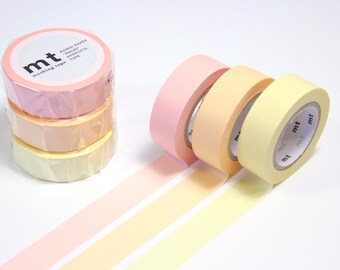 Masking Tape | 3er-Set Pastell Gelb, Orange & Rot