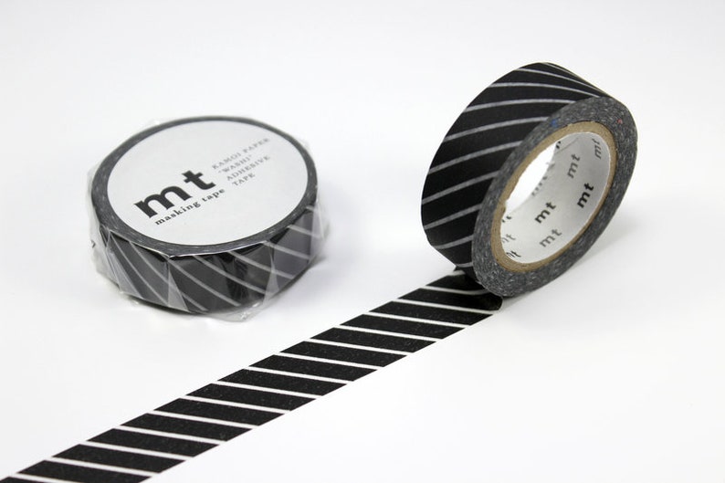 Masking Tape Diagonale Streifen Schwarz Bild 1