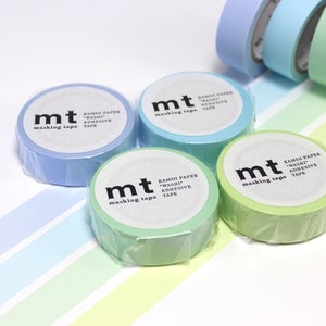 Masking Tape 4er-Set Pastell Grün und Blautöne Bild 1