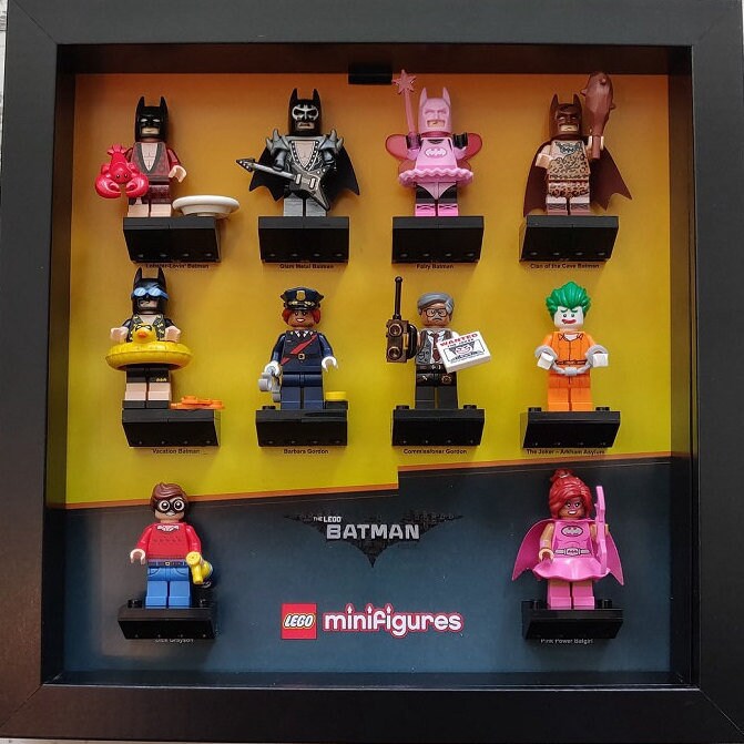 Mini Figures White Display Case Frame Yellow Lego Brick The Simpsons Series 1