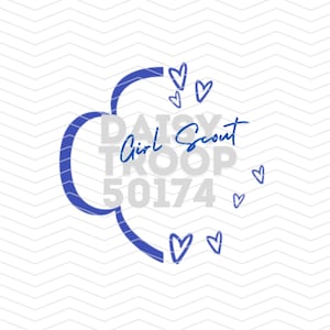 Girl Scout Daisy Troop Logo with Troop Number - Customizable