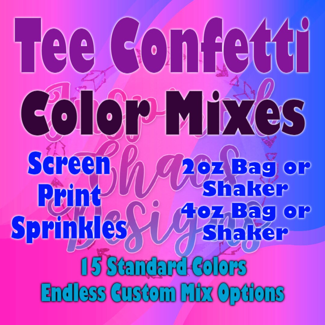 Screen Print Confetti Screen Print Sprinkles Custom Color Etsy