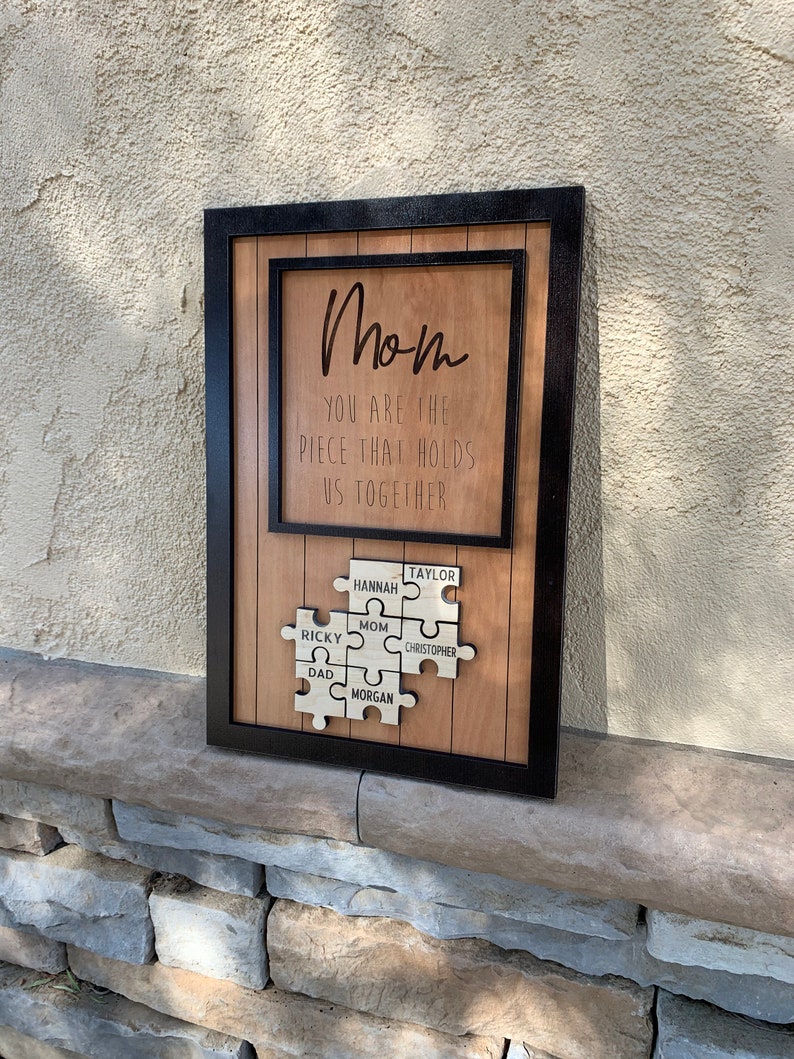 Wood Puzzle Piece Gift for Mom Perfect Birthday Present for Etsy