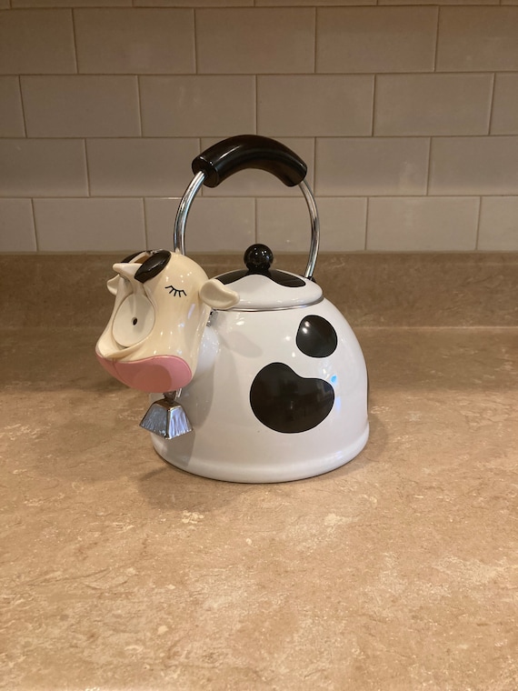 Vintage 1992 M Kamenstein Whistling Cow Tea Pot Kettle Etsy