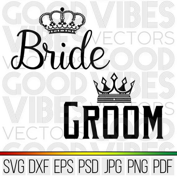 Download Bride And Groom Wedding Svg Cut File For Cricut Silhouette Etsy