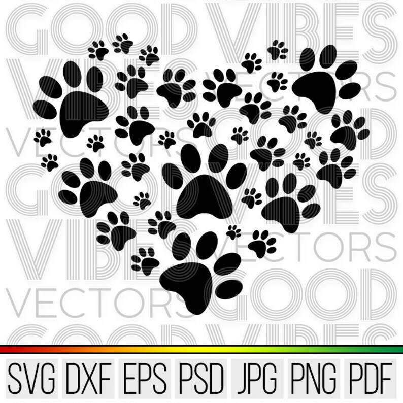 Free Free Dog Paw Heart Svg 499 SVG PNG EPS DXF File