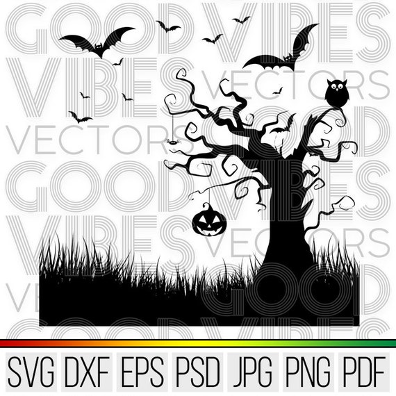 Download Halloween Background Svg Cut File For Cricut Silhouette Etsy